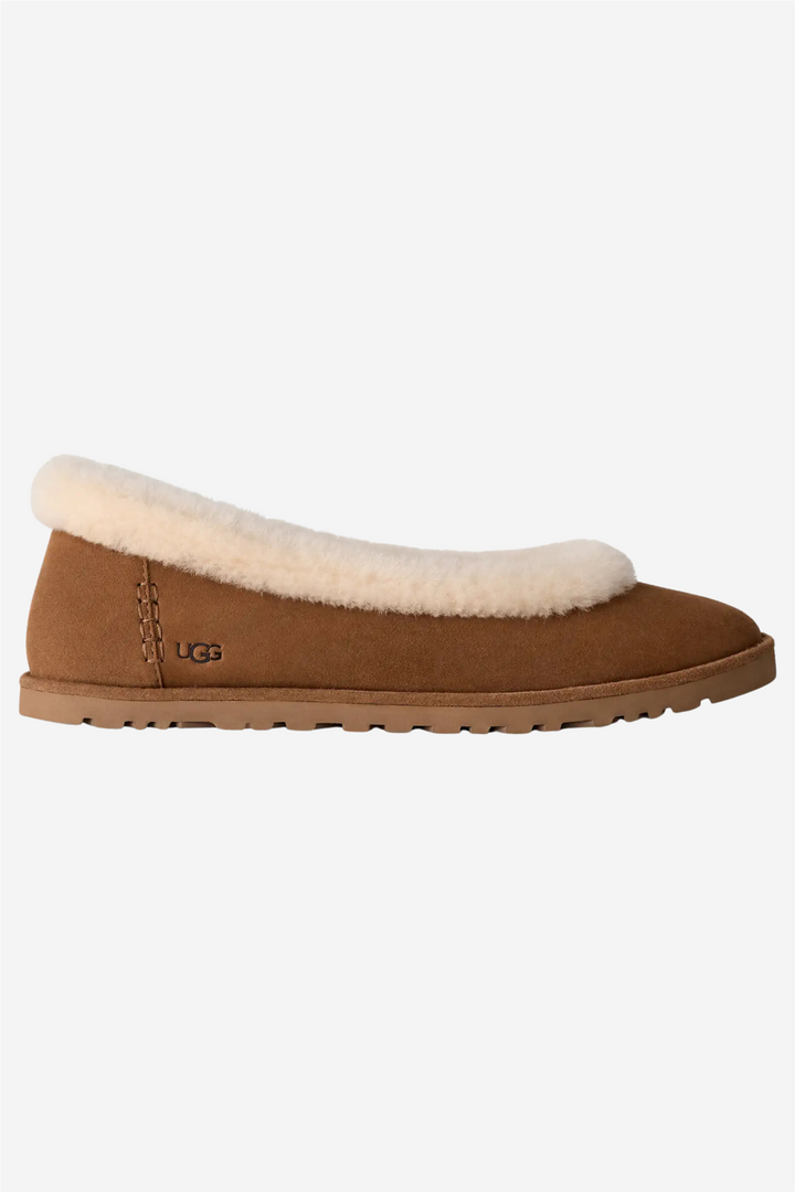 UGG Sko W Zora Ballet Flat Chestnut