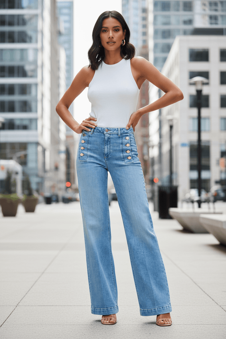 ViCOLO Bukser & jeans Giudith Light Blue Denim