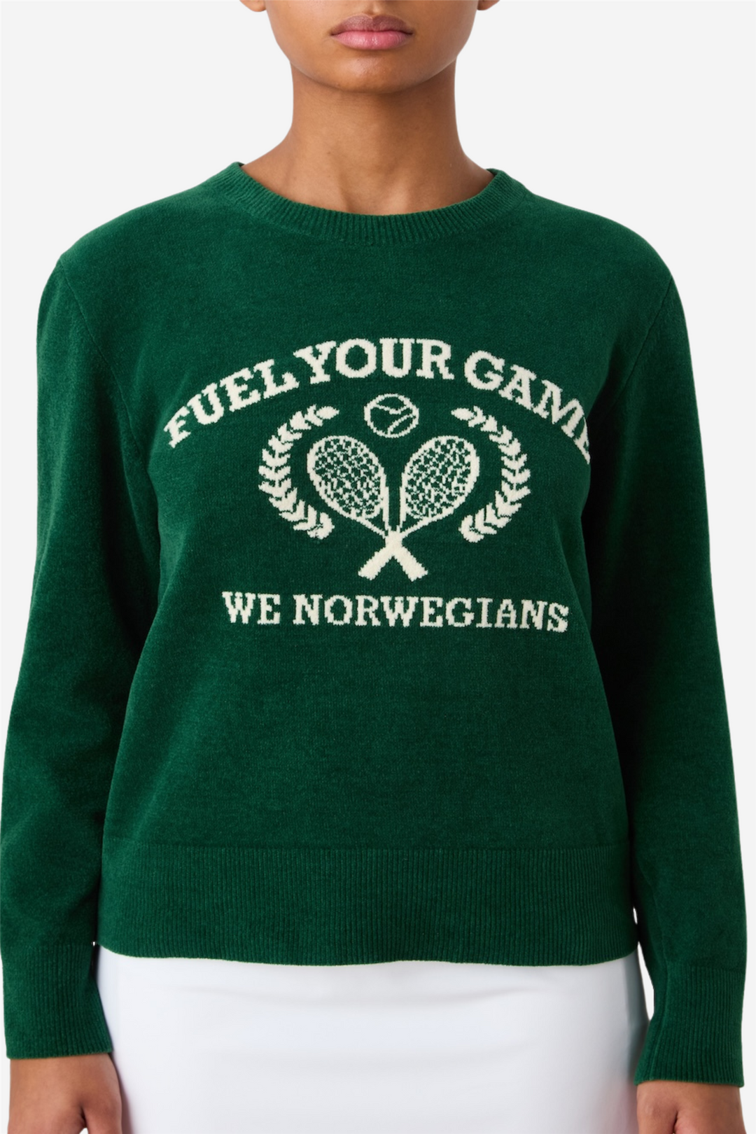 We Norwegians Genser & Cardigan Deuce Chenille Sweater Green