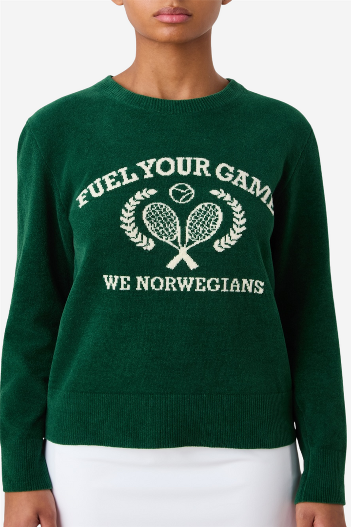 We Norwegians Genser & Cardigan Deuce Chenille Sweater Green