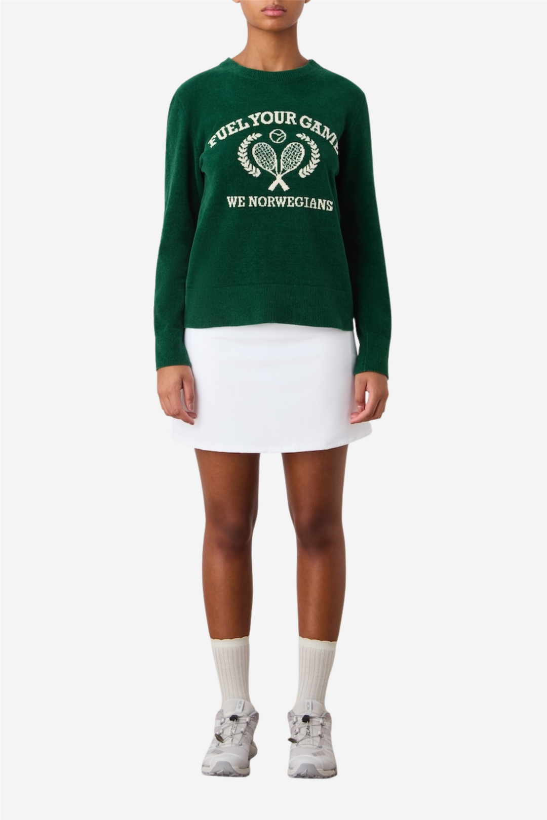 We Norwegians Genser & Cardigan Deuce Chenille Sweater Green