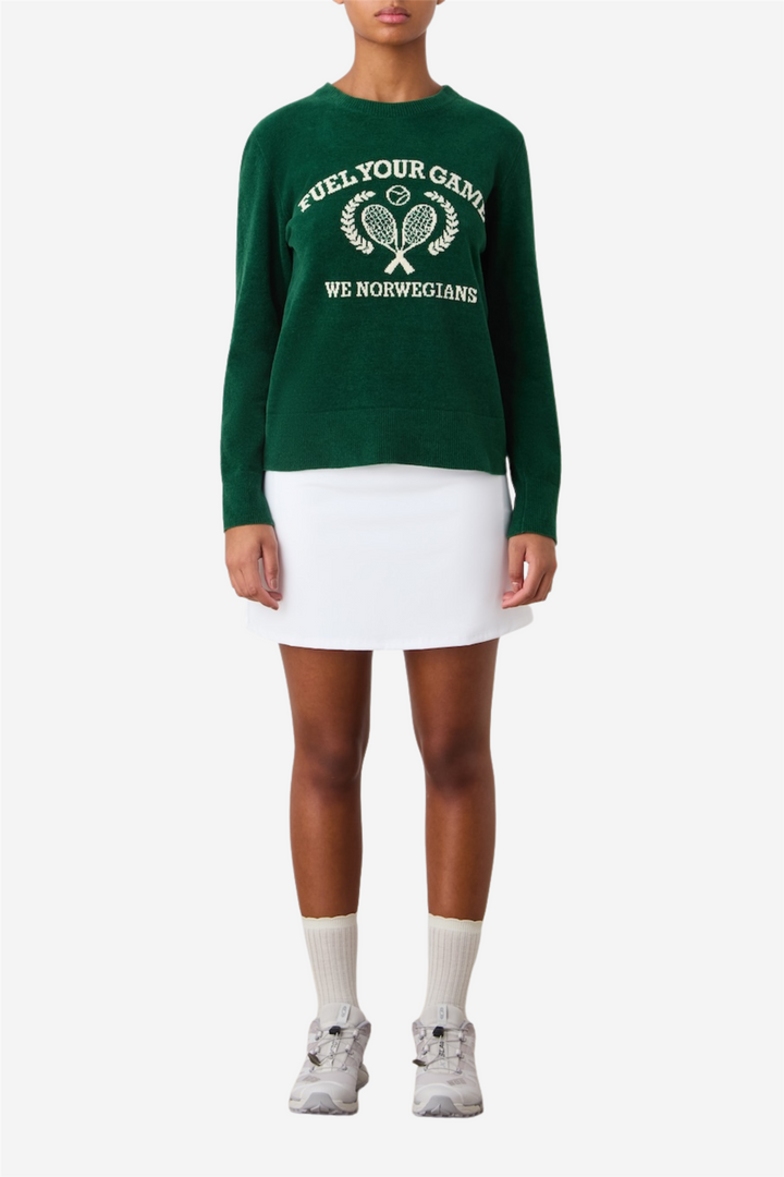 We Norwegians Genser & Cardigan Deuce Chenille Sweater Green