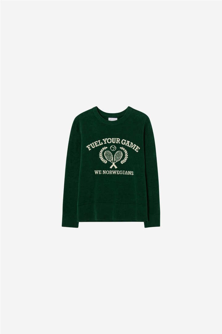 We Norwegians Genser & Cardigan Deuce Chenille Sweater Green