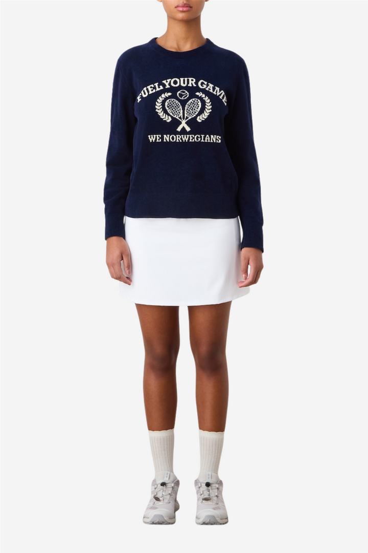 We Norwegians Genser & Cardigan Deuce Chenille Sweater Navy Blue
