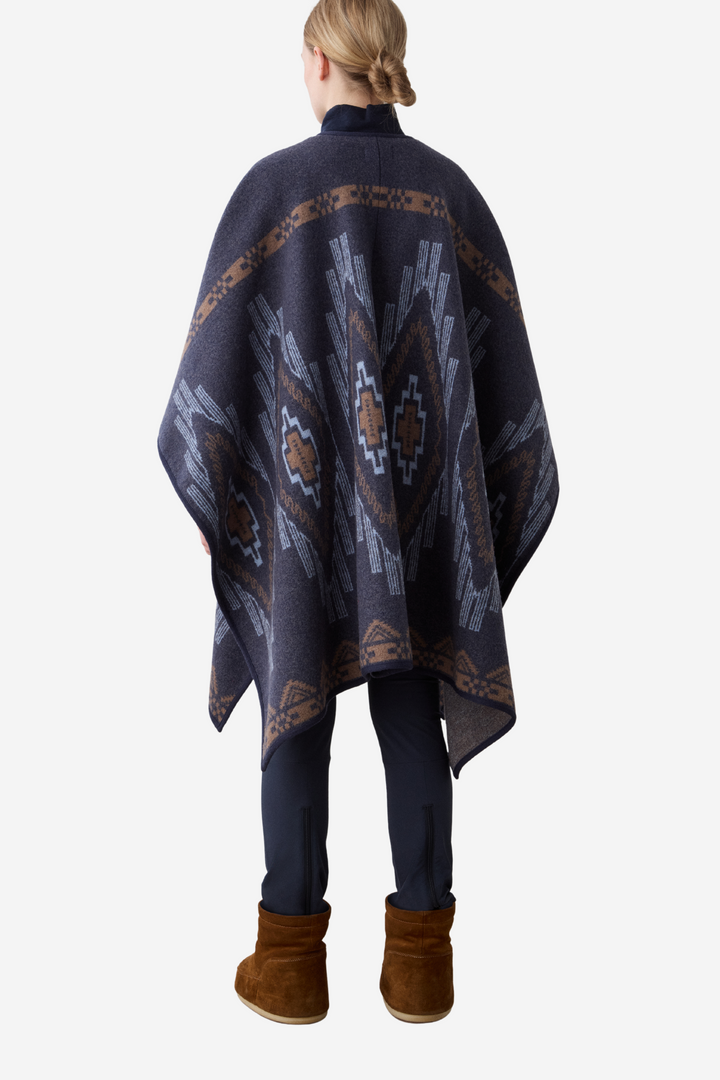 We Norwegians Yttertøy Kautokeino Poncho Navy Blue