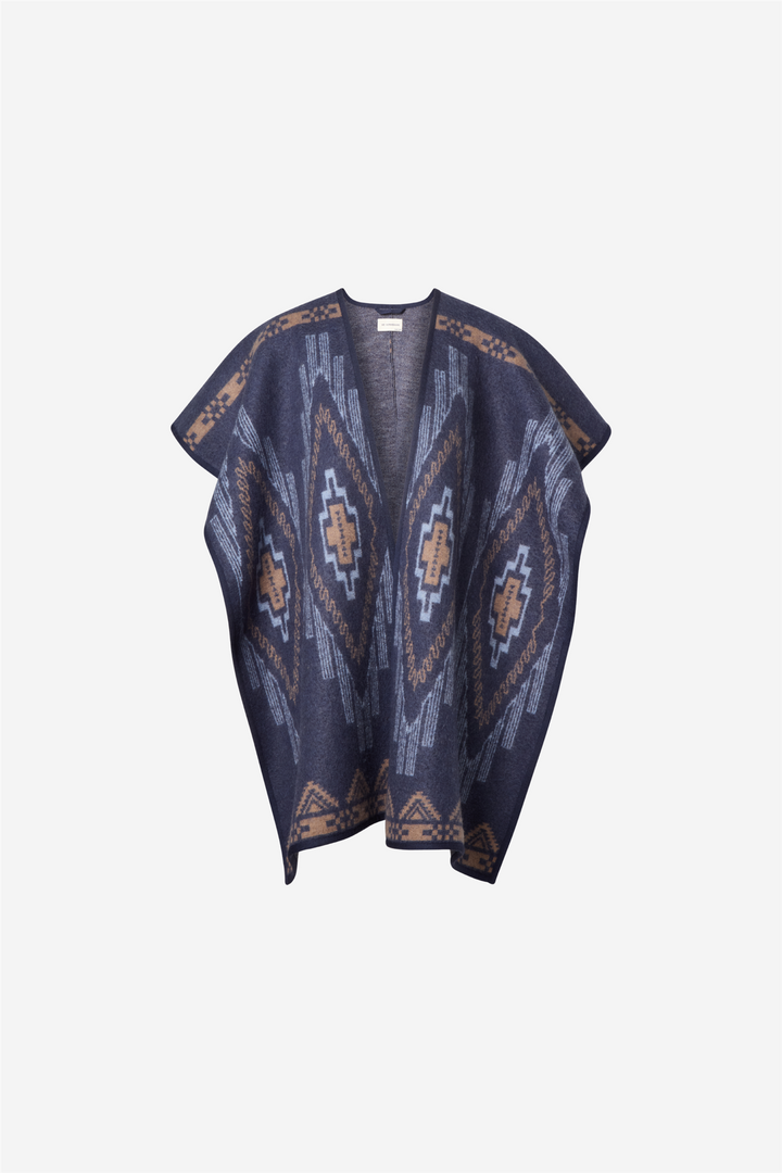 We Norwegians Yttertøy Kautokeino Poncho Navy Blue