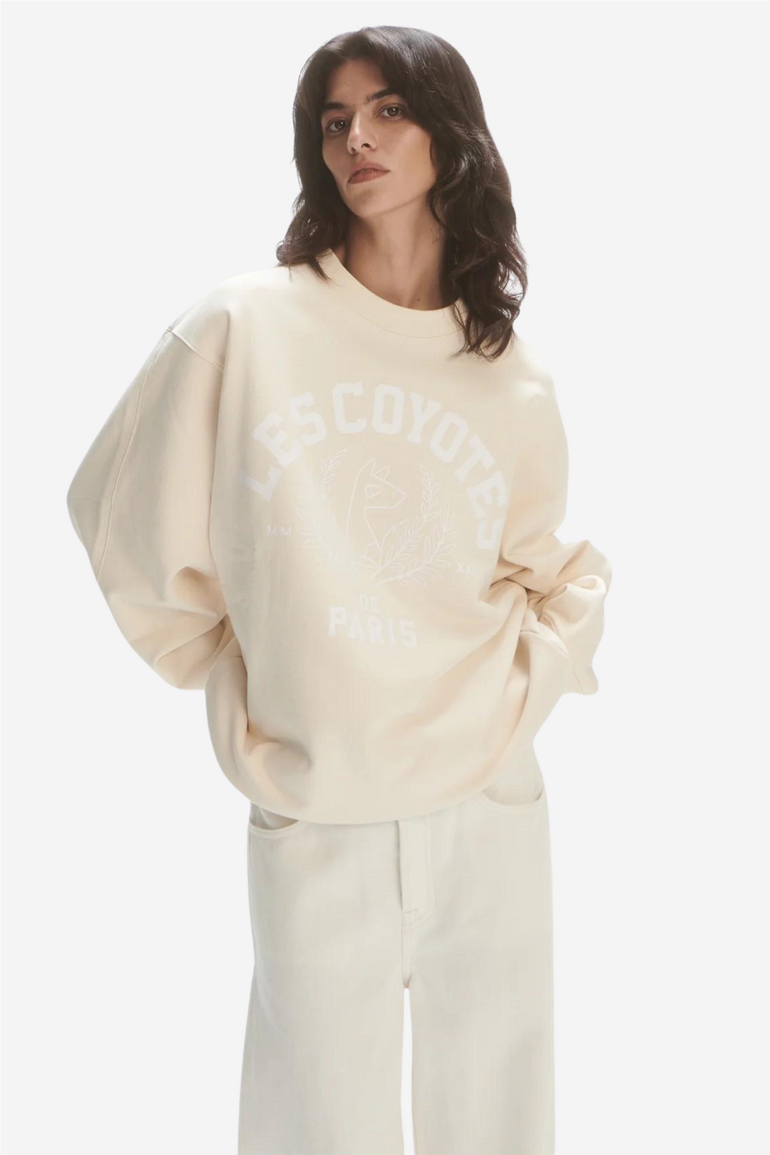 Mascot Logo Sweatshirt Cream