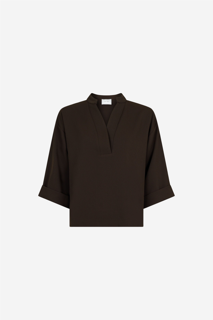 Luma Crepe Bloouse Brown