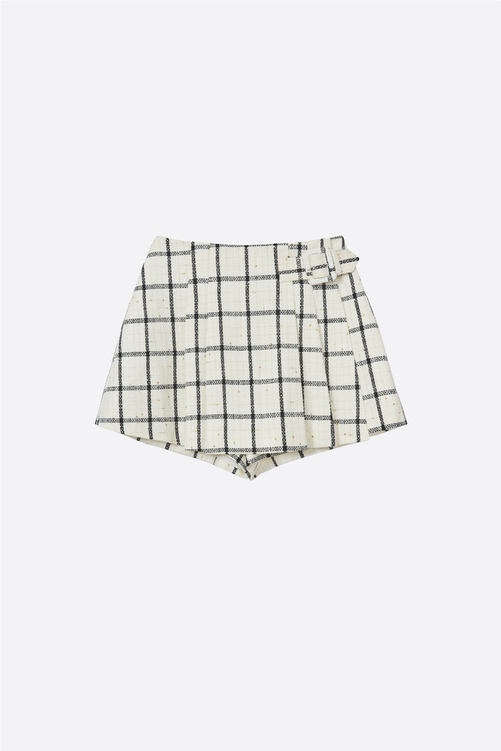 Cream Check Skjørt