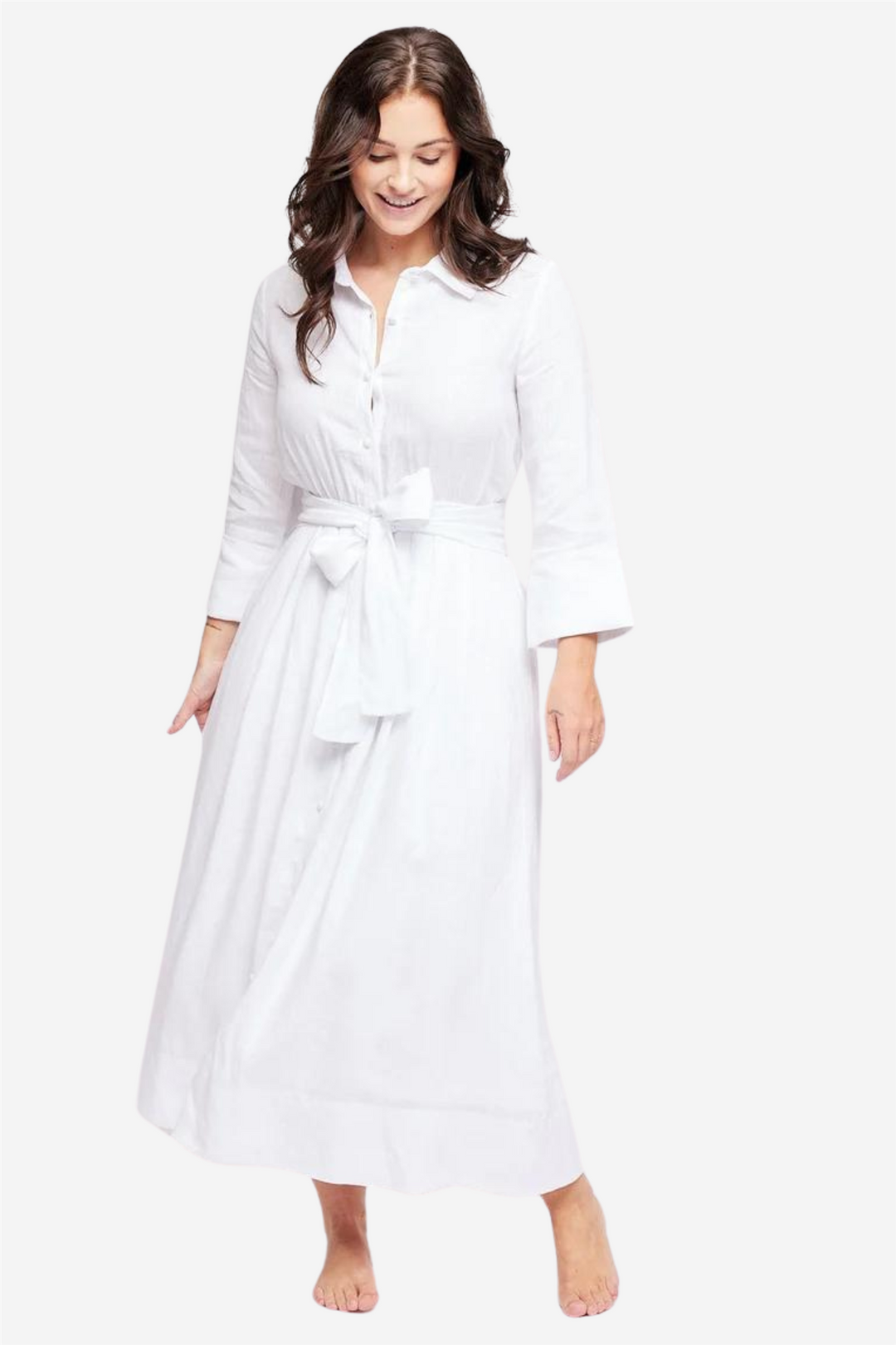 Marja Linen Dress White