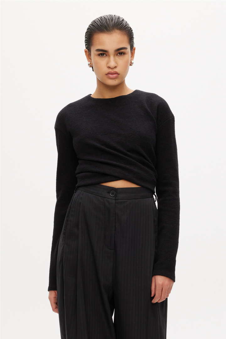 Long Sleeve Twisted Top