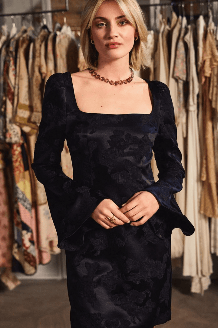by TiMo Kjoler & jumpsuits Silk Jacquard Mini Dress Black