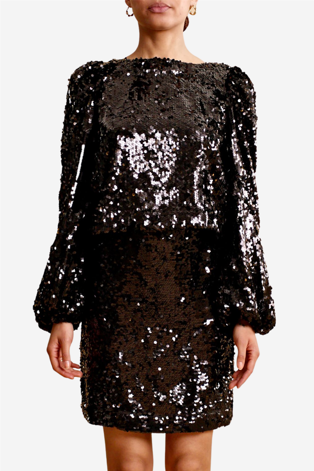 by TiMo Topper & t-skjorter Sequins Top Black