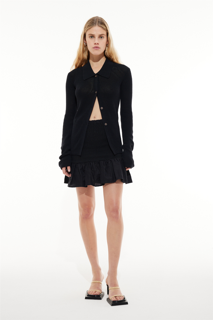 The linen smock skirt