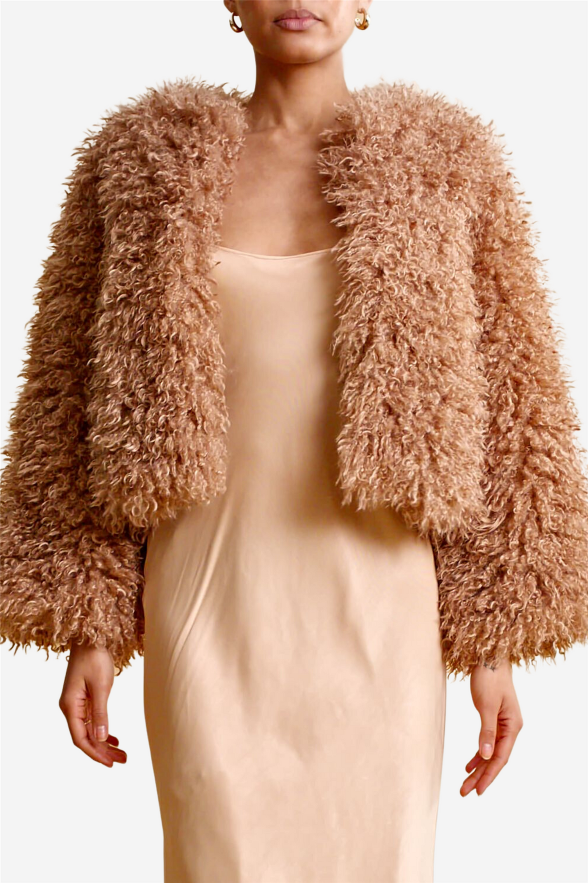 Camel 2025 fur jacket