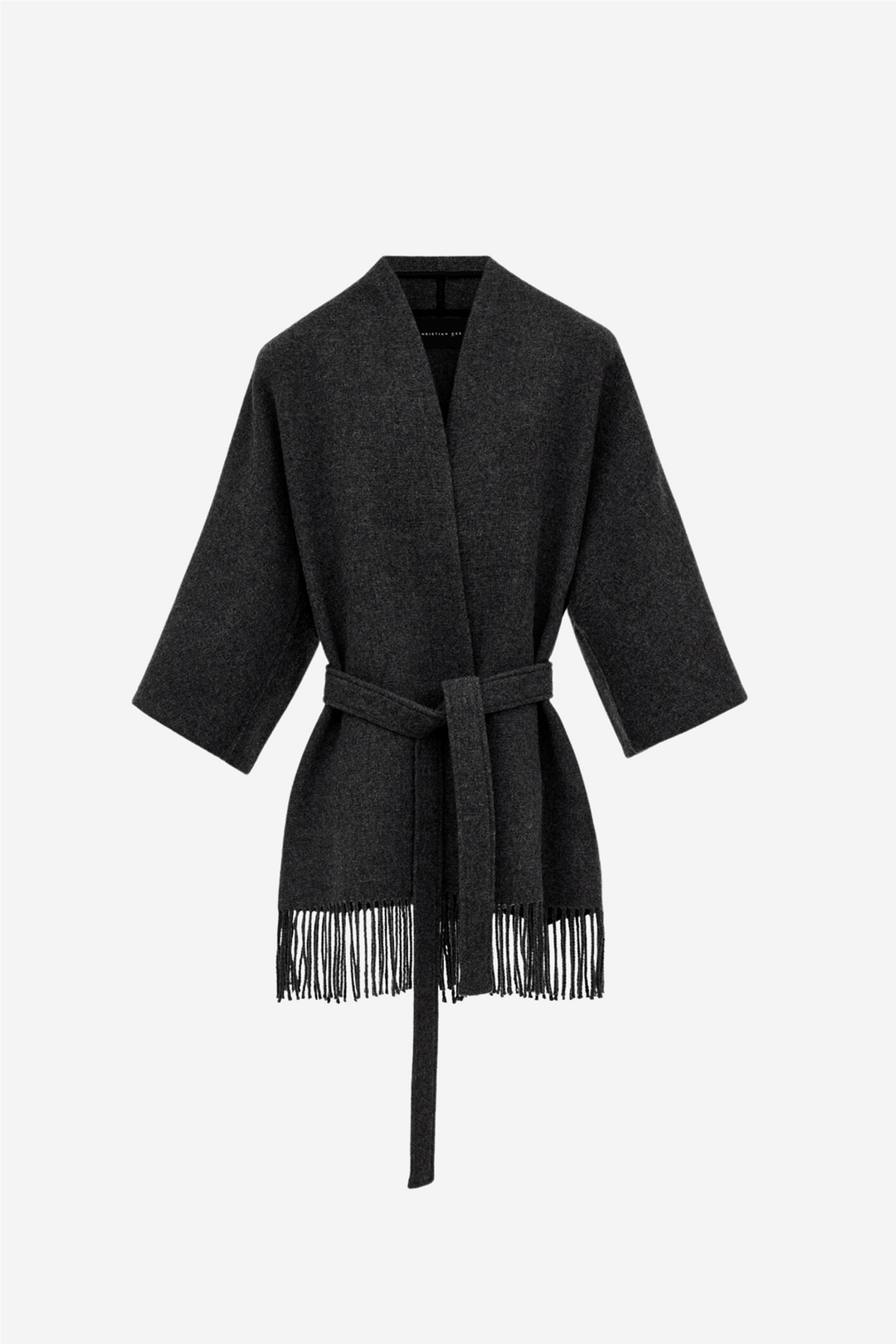 Christian Aks Yttertøy Akila Lambswool Jacket Dk. Grey Mel