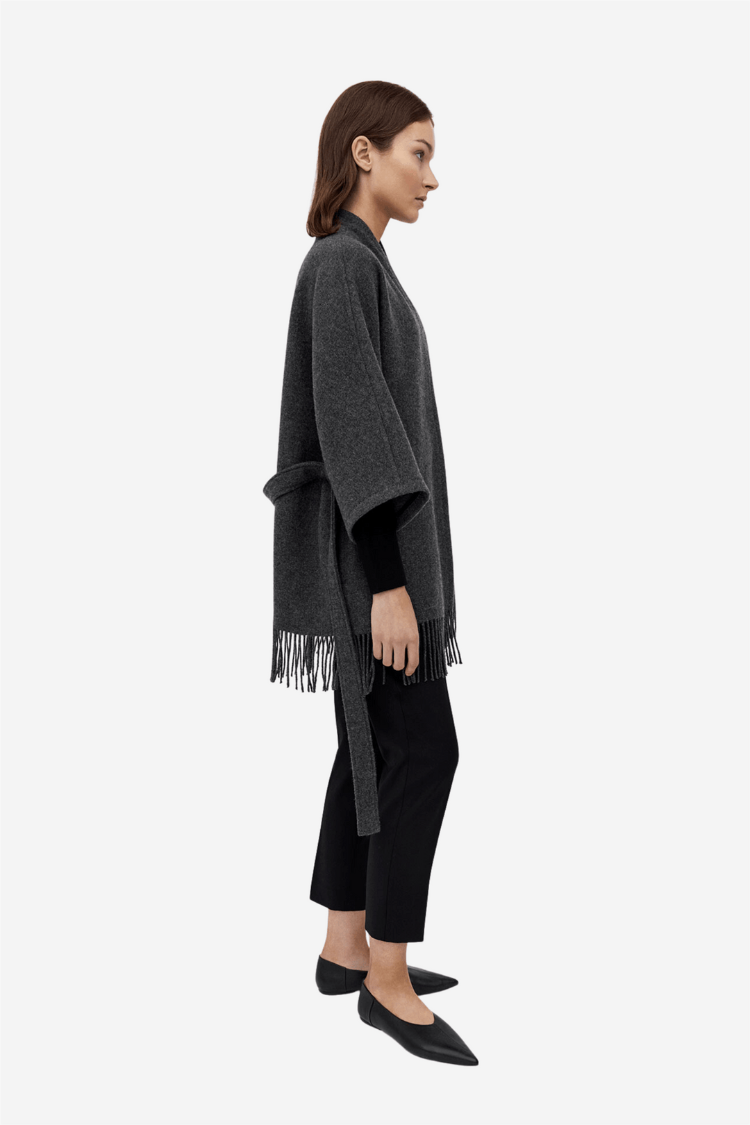 Christian Aks Yttertøy Akila Lambswool Jacket Dk. Grey Mel