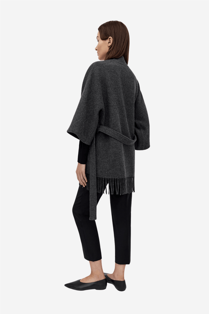 Christian Aks Yttertøy Akila Lambswool Jacket Dk. Grey Mel