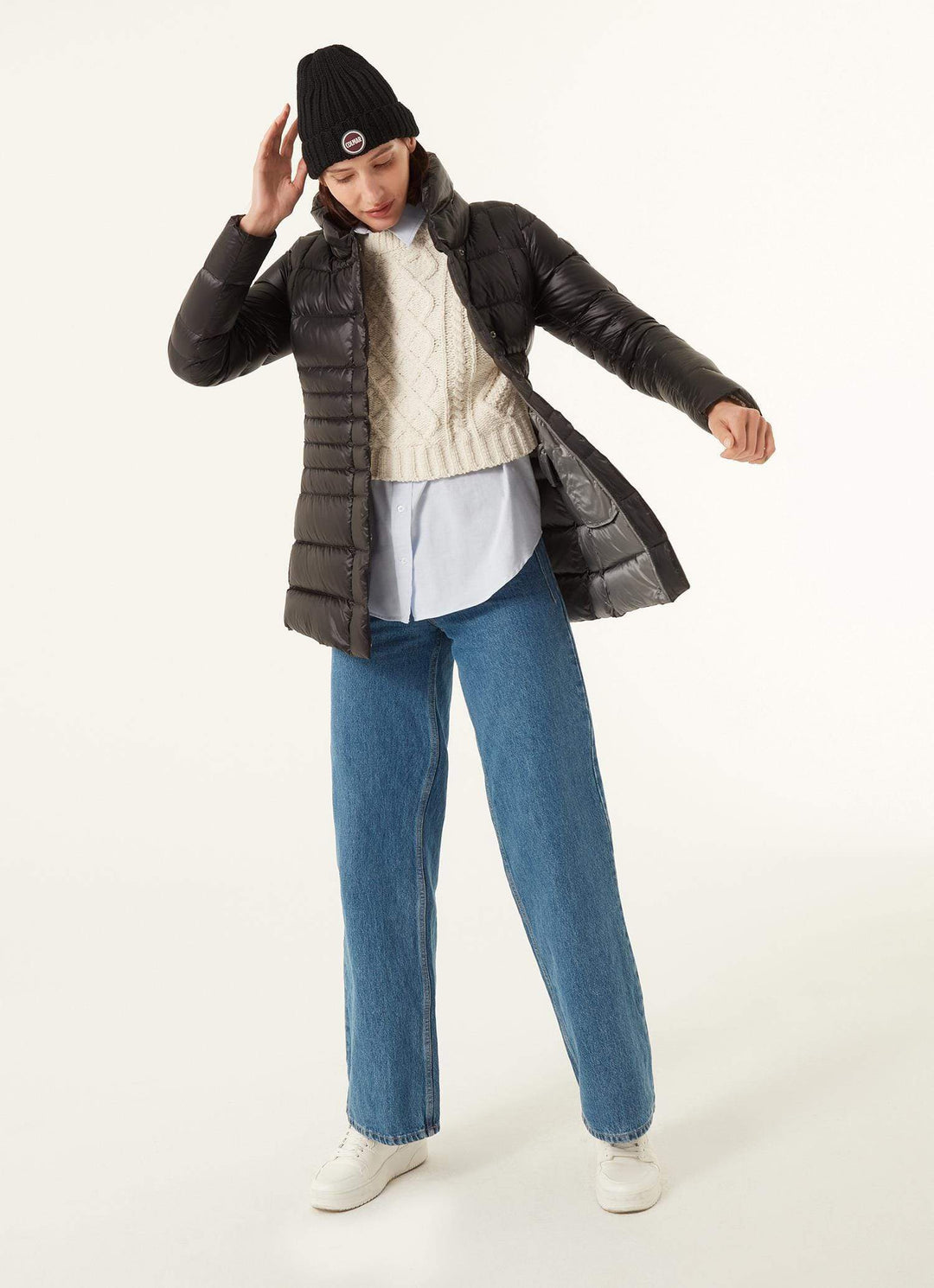 Colmar Dunjakke LONG PUFFER DOWN JACKET BLACK