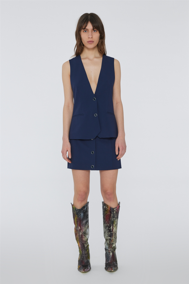 Suiting mini skirt
