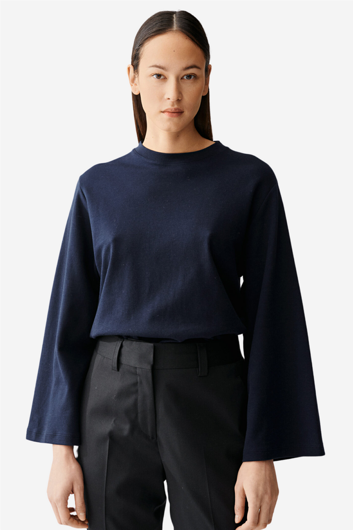 Amanda Wide Sleeve Longsleeve Dark Navy