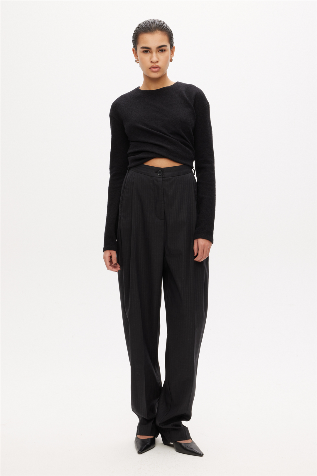Long Sleeve Twisted Top