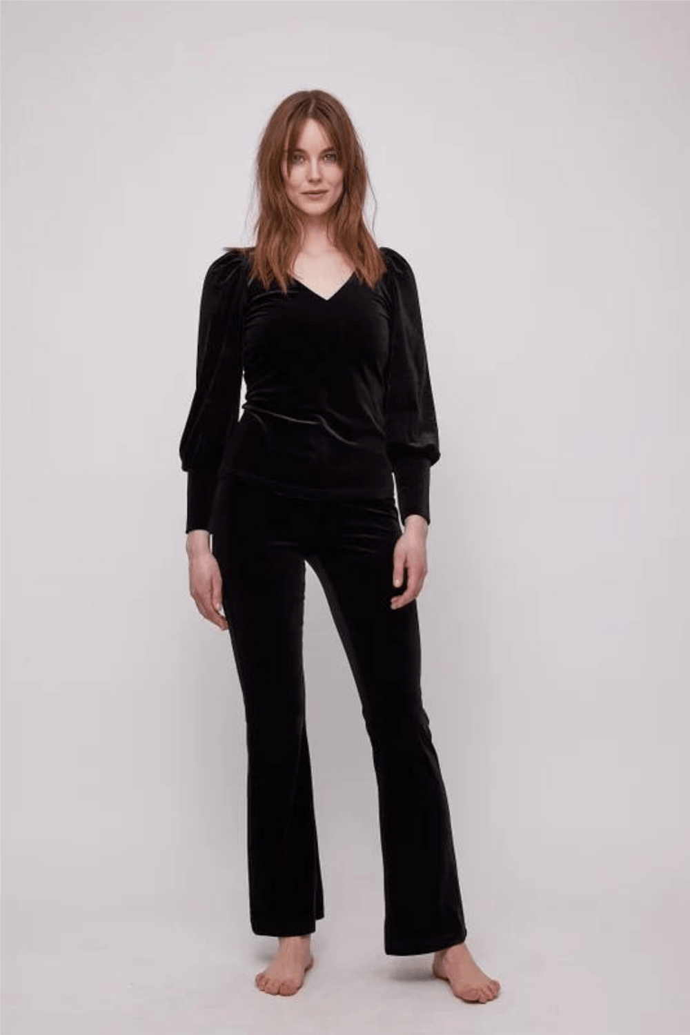 Ella & il Bluse Lone Velour Top Black