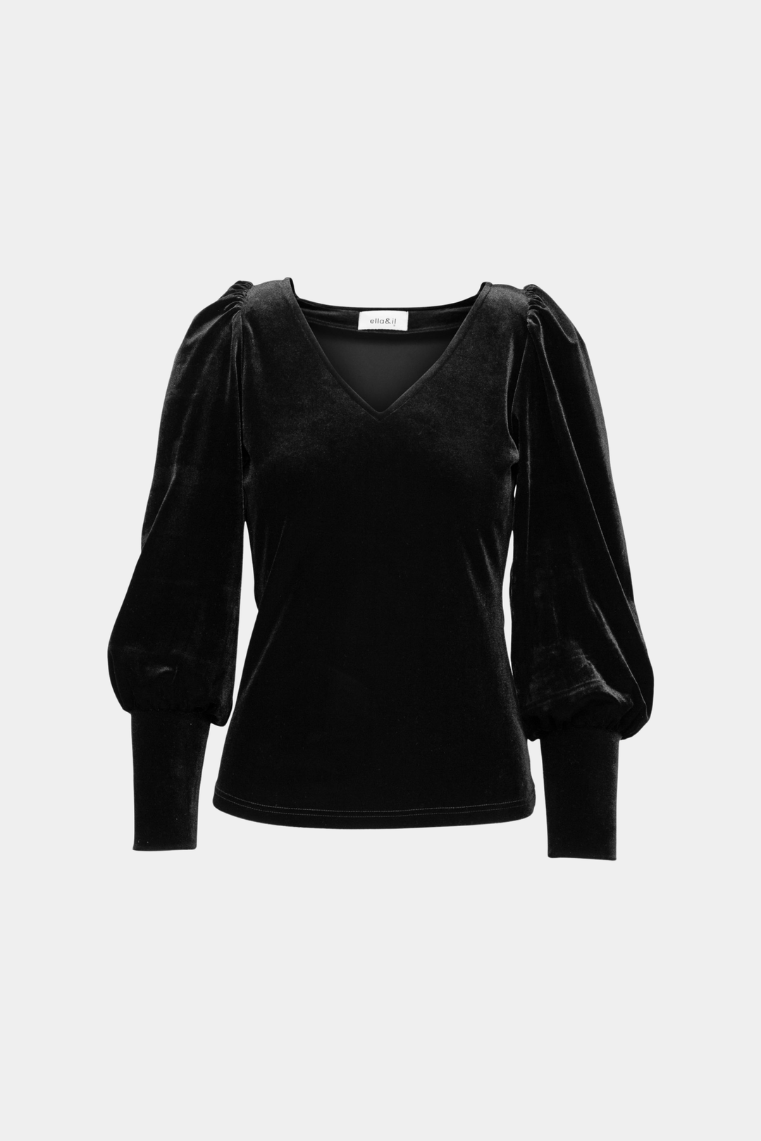 Ella & il Bluse Lone Velour Top Black