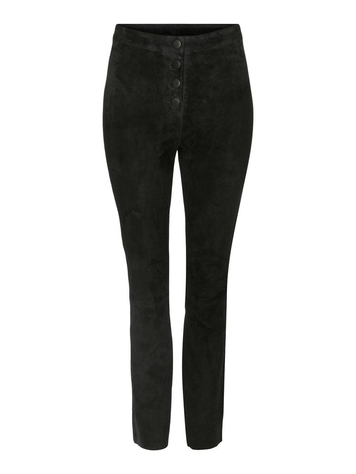 ella&il Bukser & jeans EMMY SUEDE PANTS BLACK