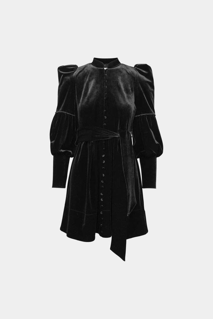 Ella & il Kjole Cici Velour Dress Black