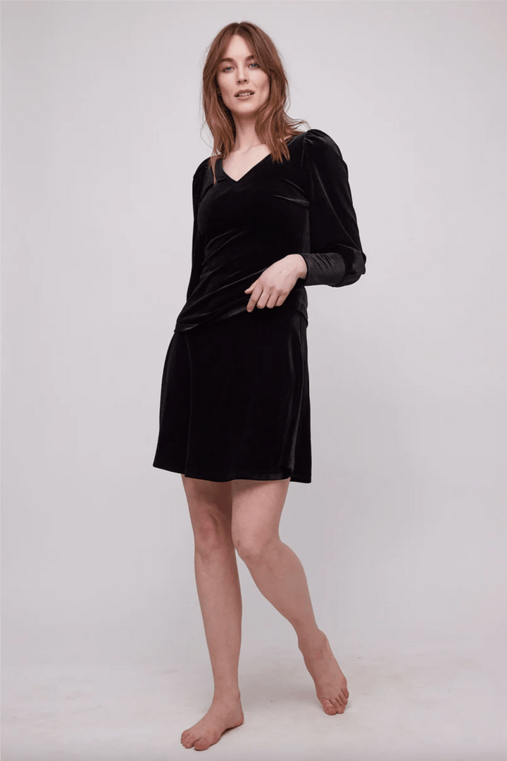 Ella & il Skjørt Hanami Velour Skirt Black