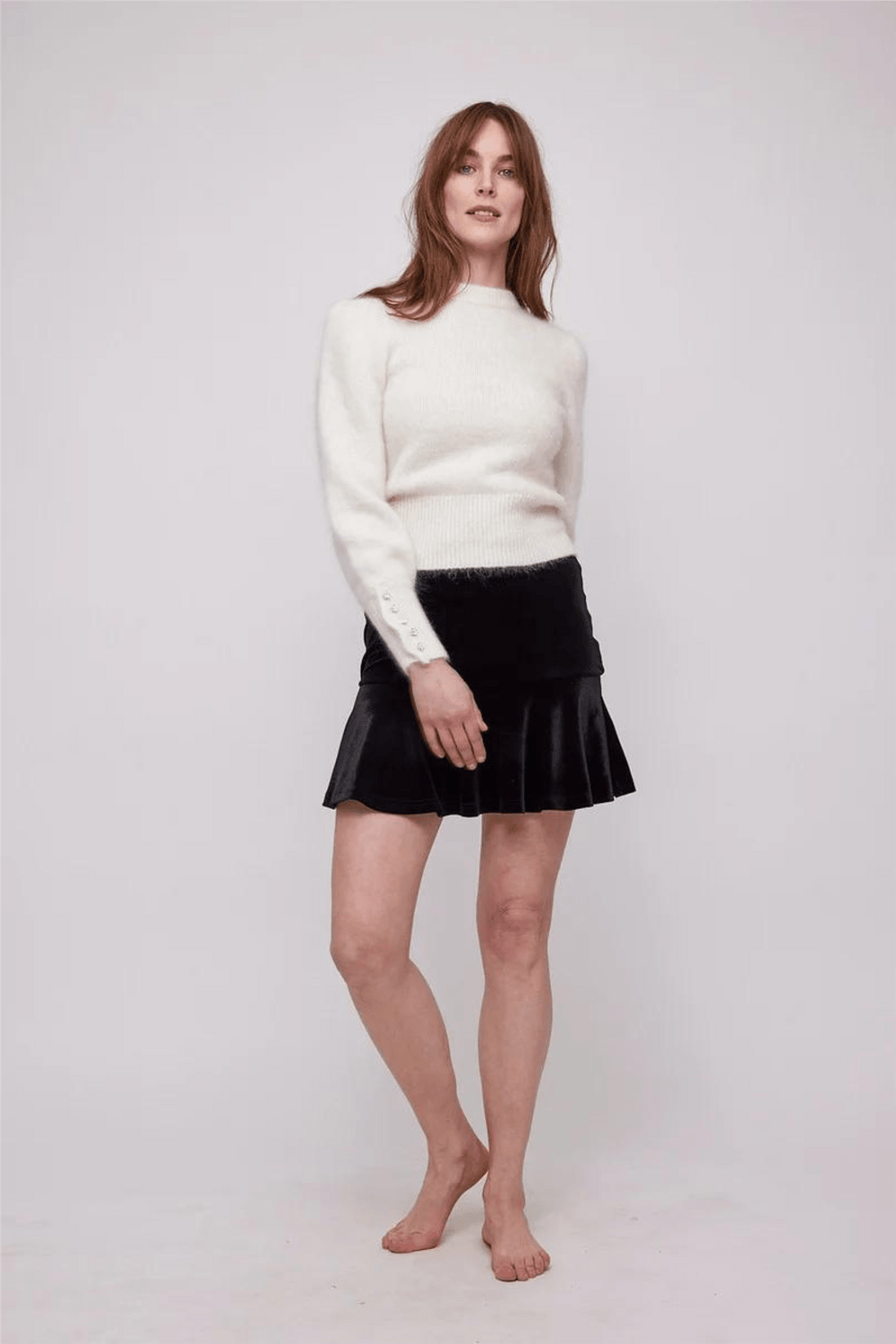 Ella & il Skjørt Indie Velour Skirt Black