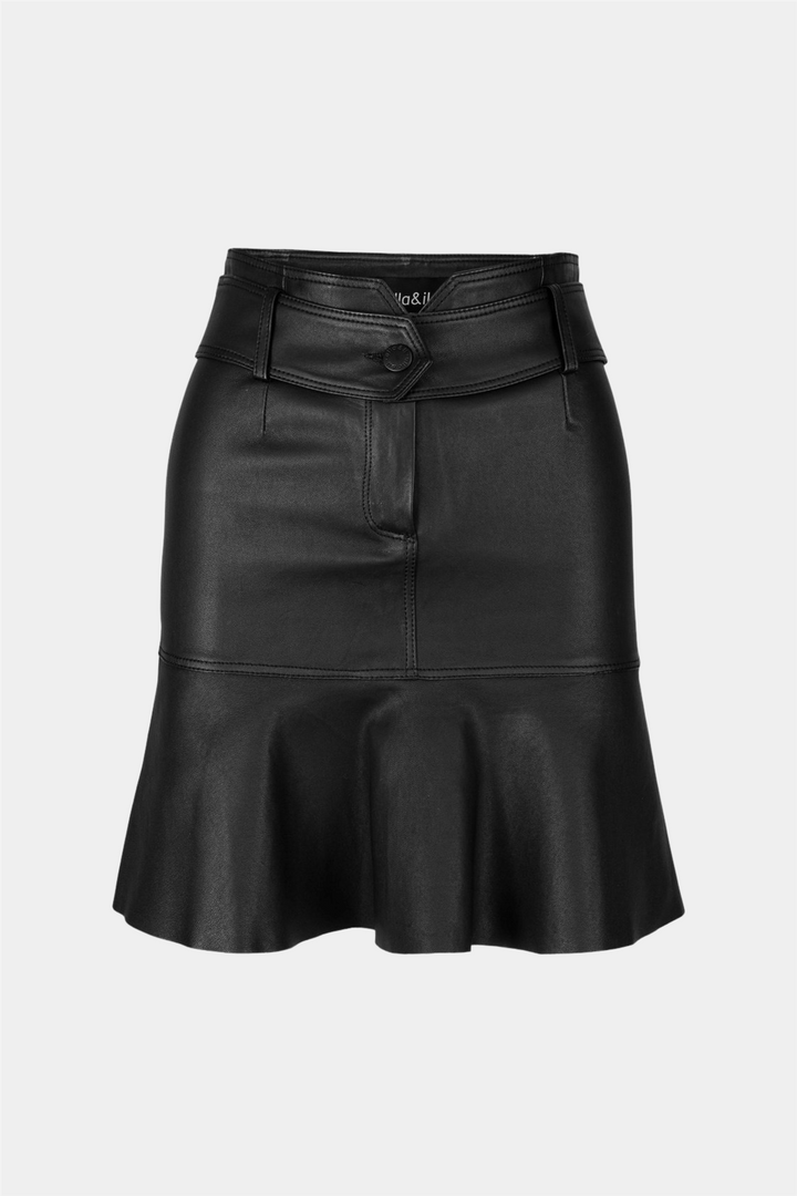 ella&il Skjørt Shiva Leather Skirt Black