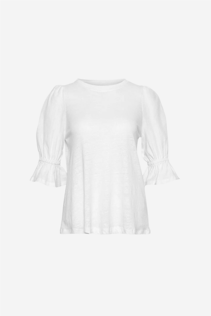 ella&il Topper & t-skjorter Janna Linen Top White