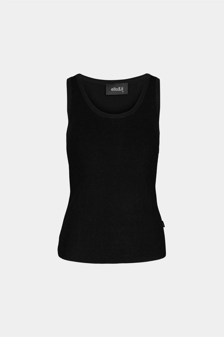 Ella & il Topper & t-skjorter Lea Rib Singlet Black