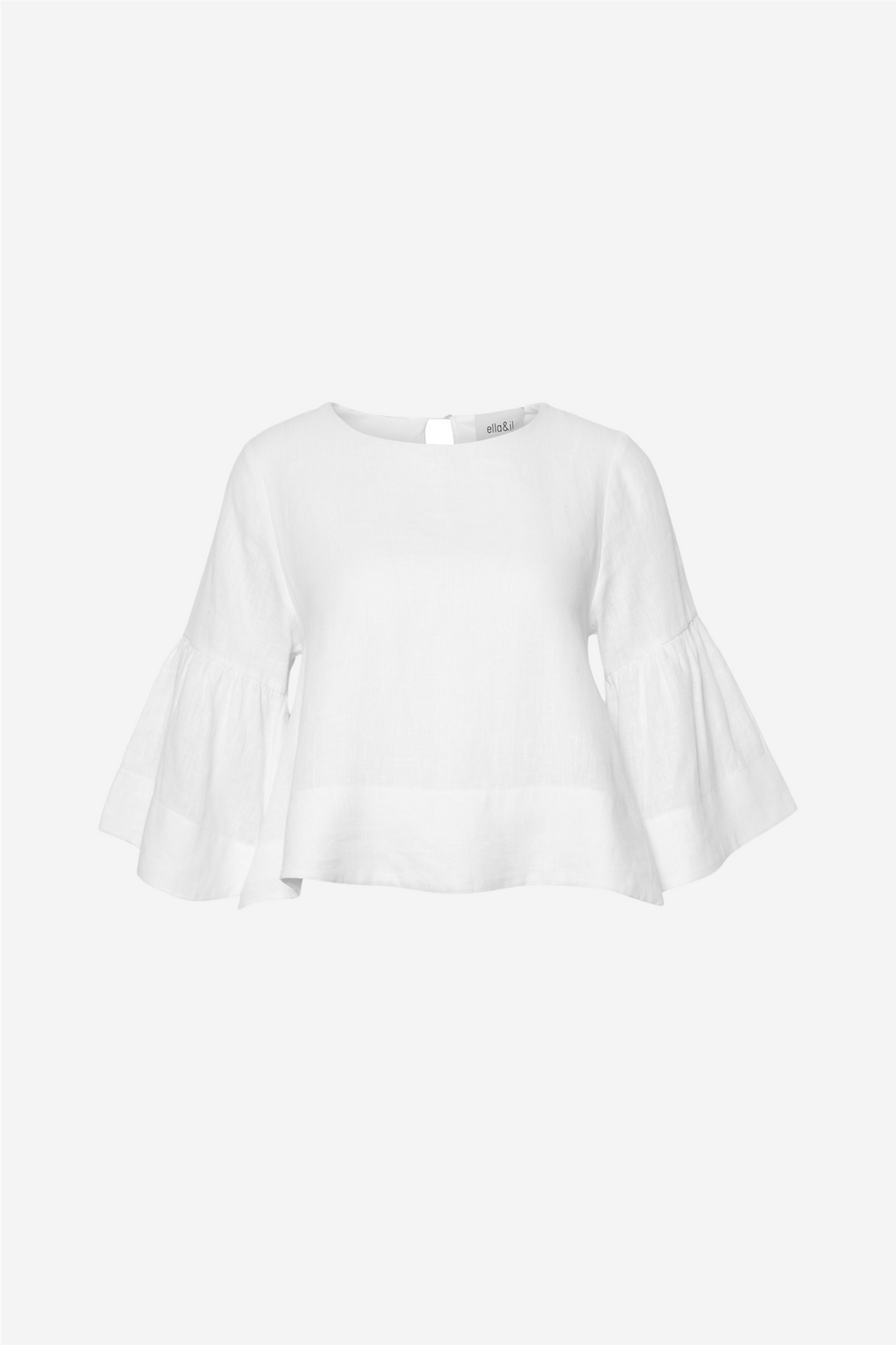 ella&il Topper & t-skjorter Louise Linen Top White