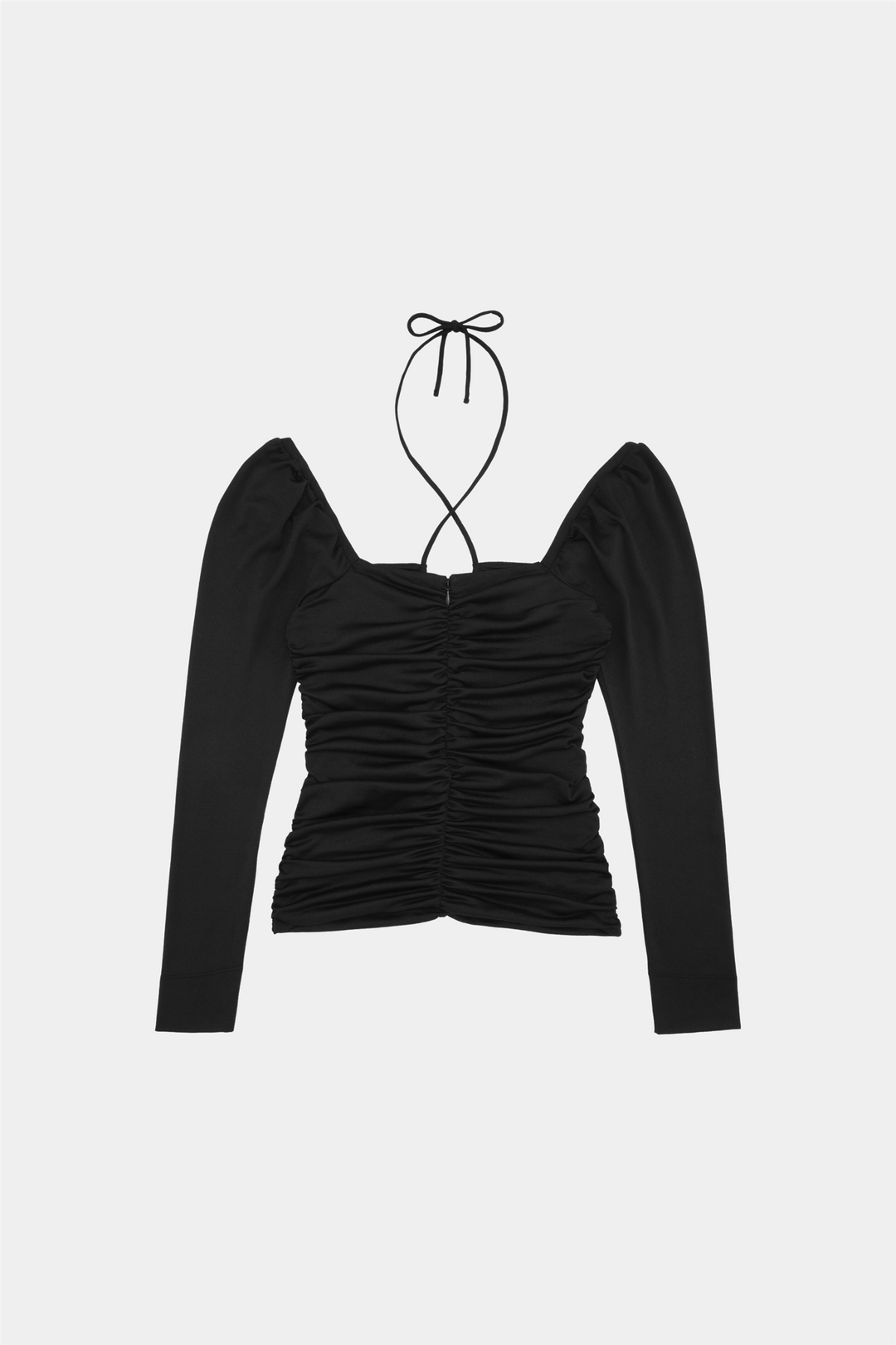 Ganni Bluser & Skjorter Shiny Crepe Jersey Ruched Blouse