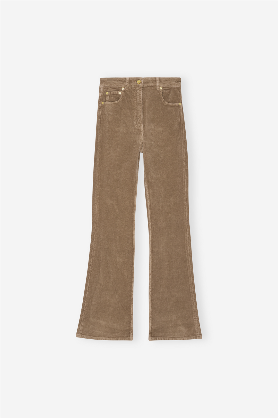 Ganni Bukser & jeans Washed Corduroy Iry HW pants Fallen Rock