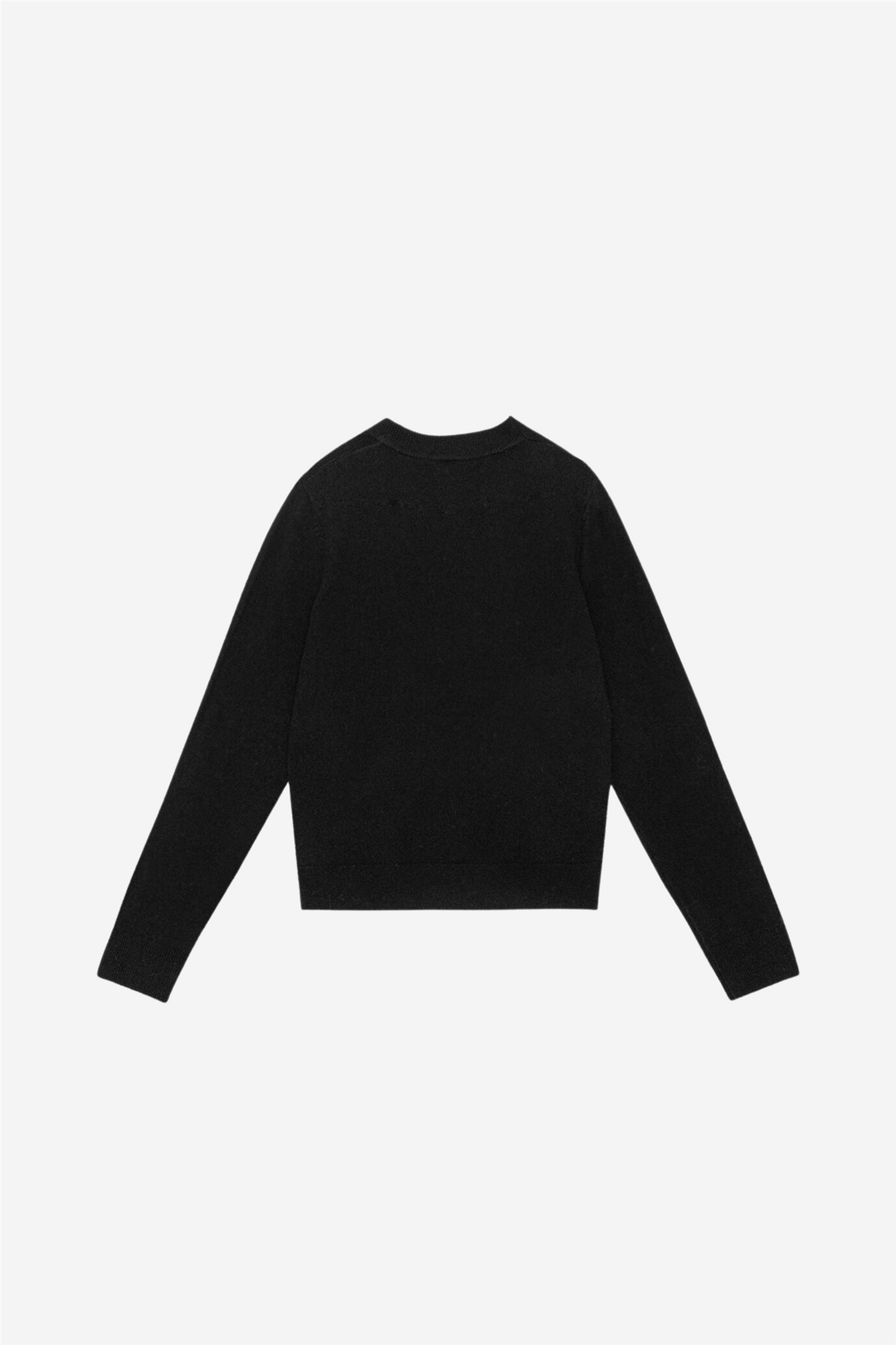 Ganni Genser & Cardigan Cashmere Mix O-Neck Pullover - Solid Black