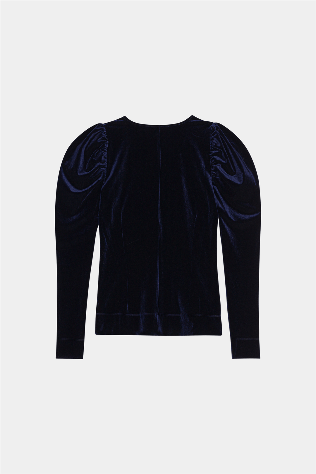 Ganni Genser & Cardigan Velvet Jersey V-neck Blouse
