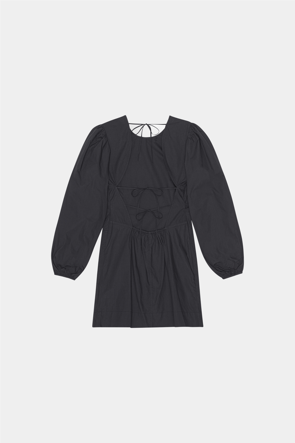 Ganni Kjoler & jumpsuits Cotton Poplin Open Back Mini Dress
