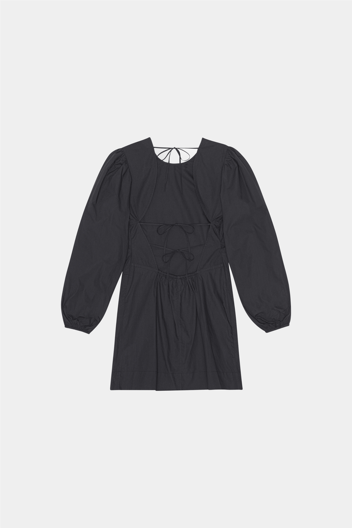 Ganni Kjoler & jumpsuits Cotton Poplin Open Back Mini Dress