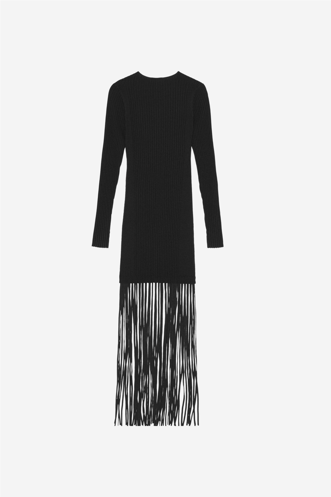 Ganni Kjoler & jumpsuits Melange Knit Fringe Mini Dress