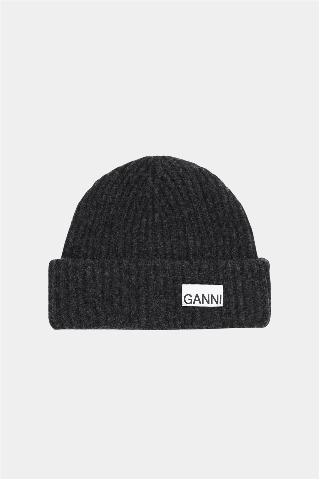 Ganni Tilbehør Structured Rib Beanie Phantom