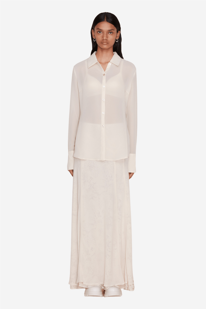Holzweiler Bluser & Skjorter Youbin Chiffon Shirt Ecru