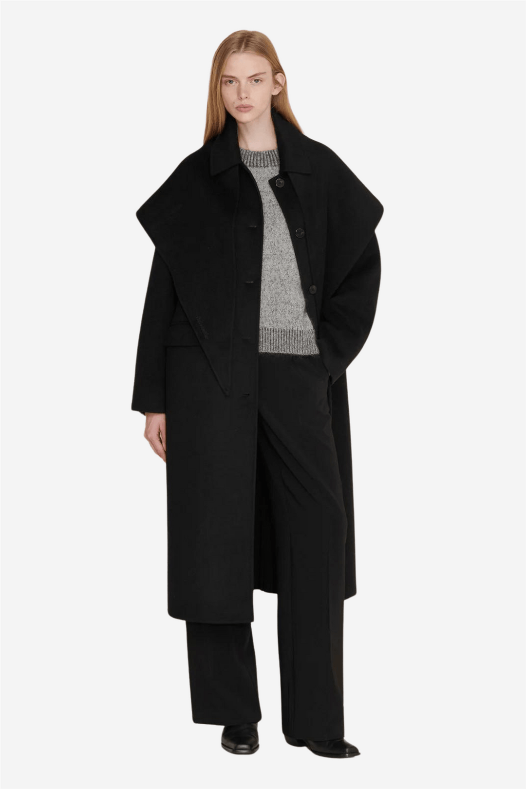 Holzweiler Tilbehør Felsa Wool Scarf Black