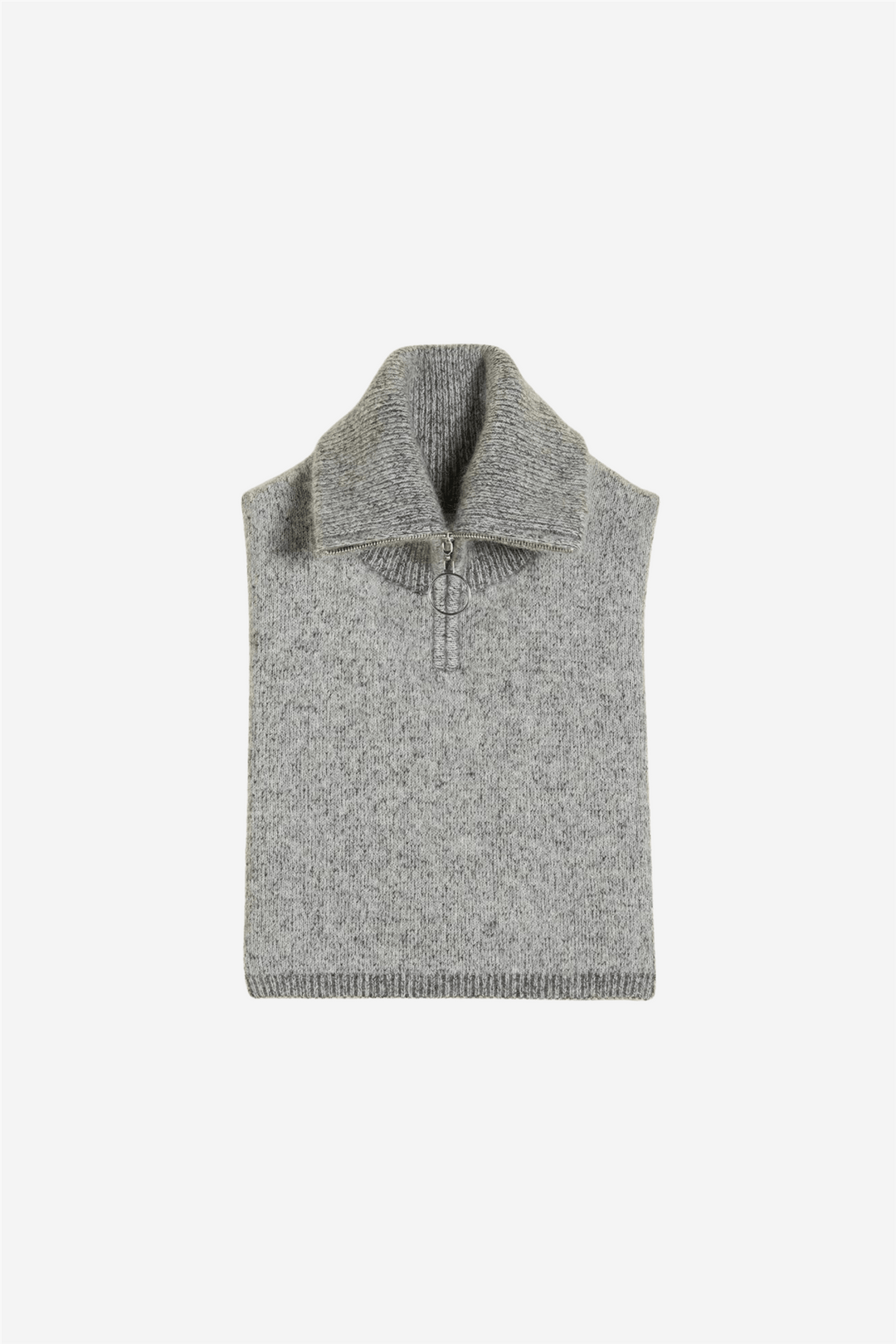 Holzweiler Tilbehør Tine Knit Zip Bib Dk. Grey Mix