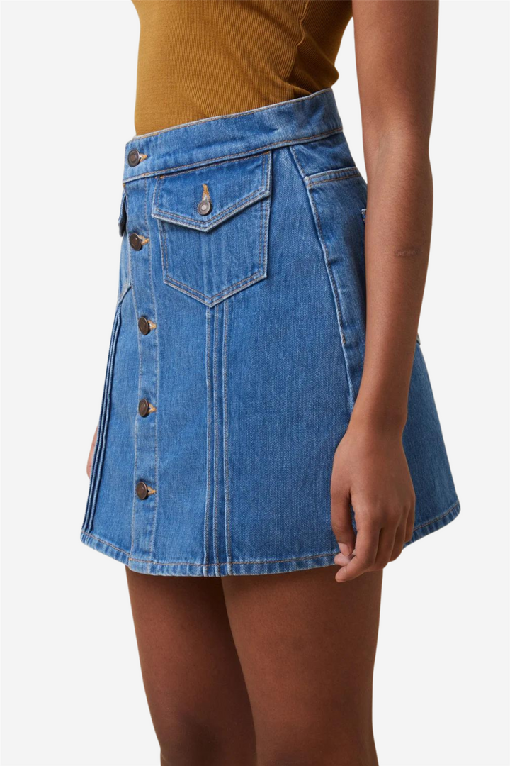 Jeanerica Skjørt Andrea Skirt Mid Blue