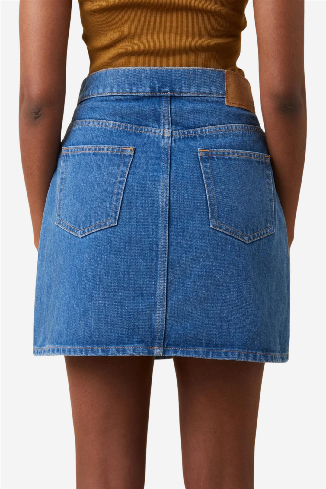 Jeanerica Skjørt Andrea Skirt Mid Blue