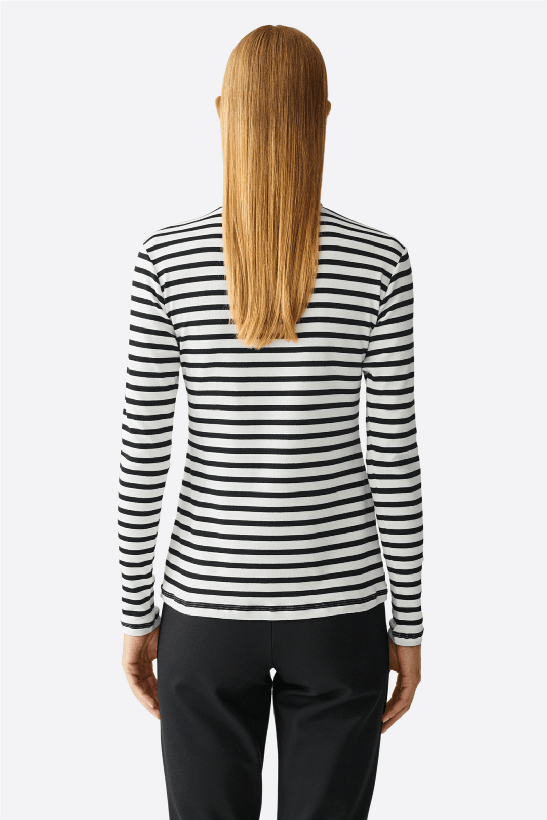 Julie Josephine Genser & Cardigan Camilla Polo B&W Stripe